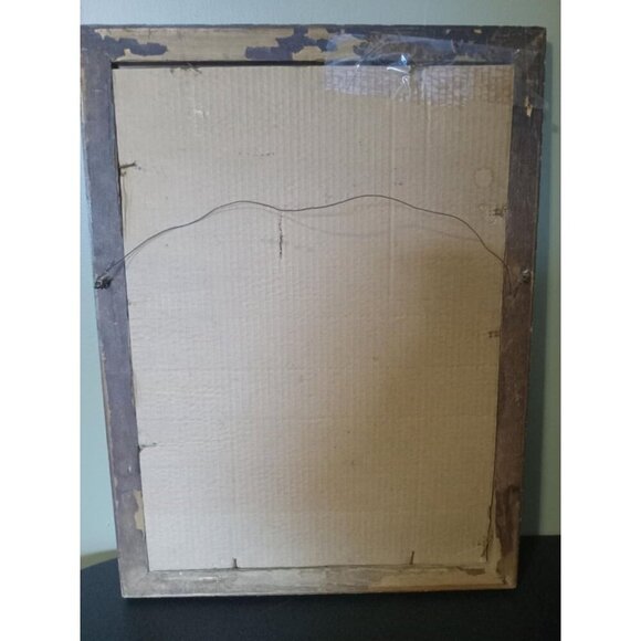 Vintage Framed Victorian Girl & Dog – Antique Wall Art Pet Portrait Art - Picture 4 of 4